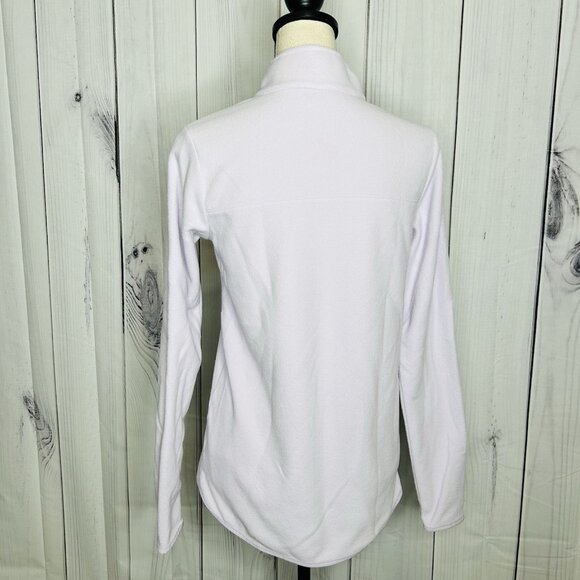 North Face Sweatshirt Womens Sz S Light Purple Fleece 1/4 Zip Pullover Outdoor - Picture 9 of 9